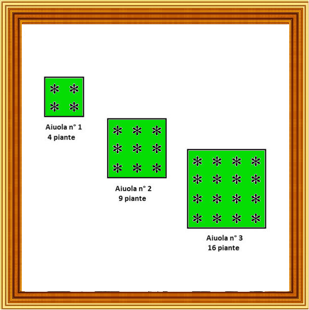 Selezione invalsi matematica primaria classe quinta aiuole