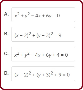 Selezione invalsi matematica secondaria secondo grado quinta equazioni circonferenze