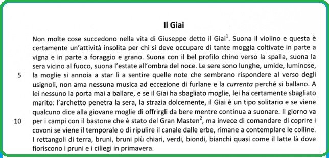 Selezione invalsi italiano secondaria secondo grado seconda il giai parte01