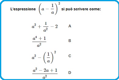 Selezione invalsi matematica secondaria secondo grado seconda espressione semplificata