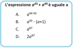 Selezione invalsi matematica secondaria secondo grado seconda operazioni su esponenti