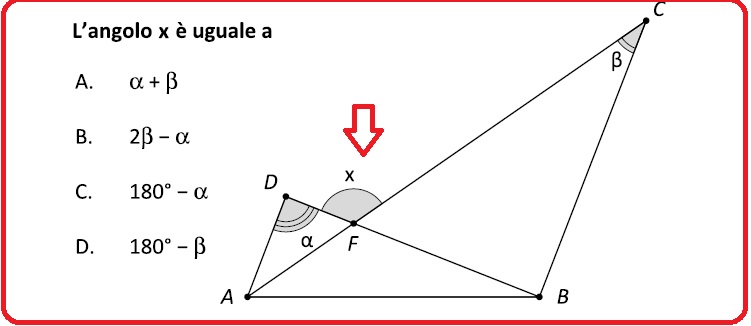 Selezione invalsi matematica secondaria secondo grado seconda superiore COMPOSIZIONE TRIANGOLI