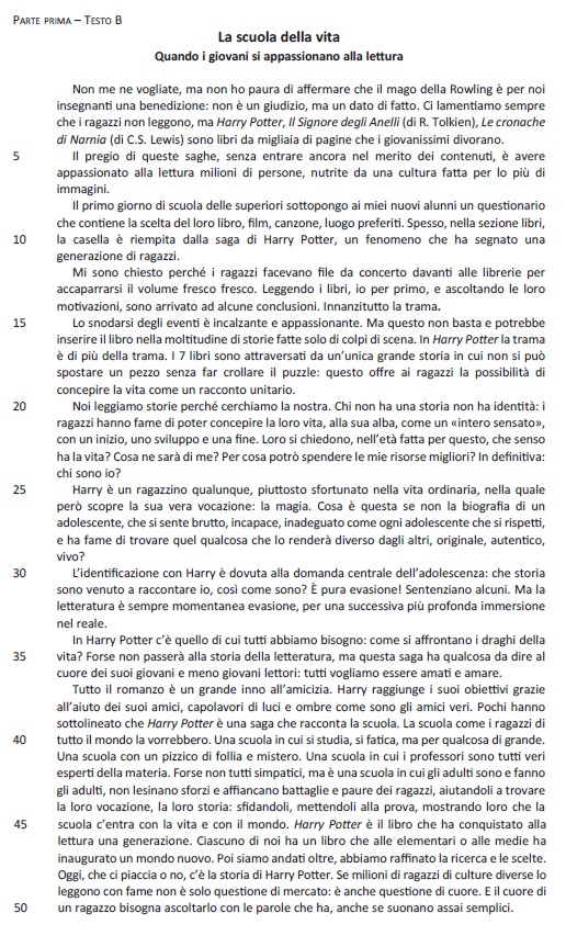 Selezione invalsi inglese secondaria classe terza italiano la scuola della vita