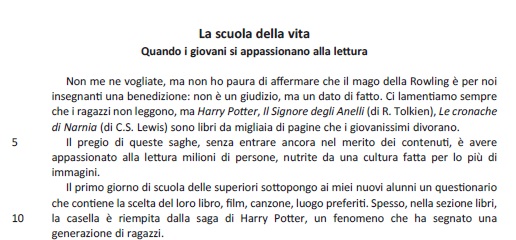 Selezione invalsi inglese secondaria classe terza italiano la scuola della vita parte prima