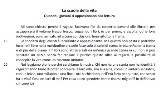 Selezione invalsi inglese secondaria classe terza italiano la scuola della vita parte seconda