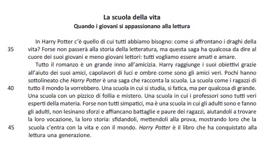 Selezione invalsi inglese secondaria classe terza italiano la scuola della vita parte terza