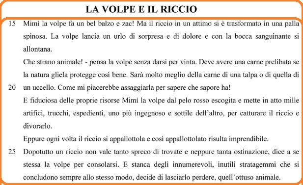 Selezione invalsi inglese secondaria classe terza la volpe e il riccio parte02