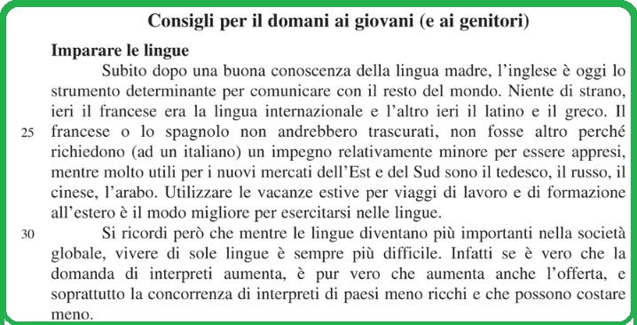 Selezione invalsi italiano secondaria secondo grado terza consigli per il domani 02