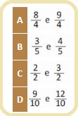 Selezione invalsi matematica secondaria primo grado terza coppia frazioni