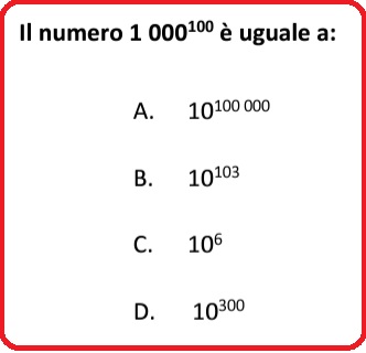 Selezione invalsi matematica secondaria primo grado terza esponenti