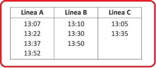 Selezione invalsi matematica secondaria primo grado terza orari autobus